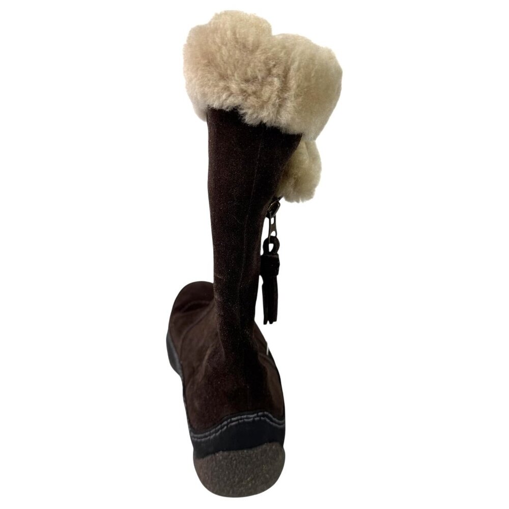 Clarks Womens Novice Moon Winter Boots Suede Shearling Mid-Calf Brown Size 7 - Picture 4 of 15